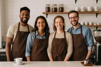 Bosphorus Brewline bar ekibi bar tezgâhının arkasında grup fotoğrafı verirken