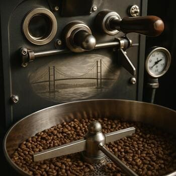 Bosphorus Brewline için kahve kavrulan makine detayı